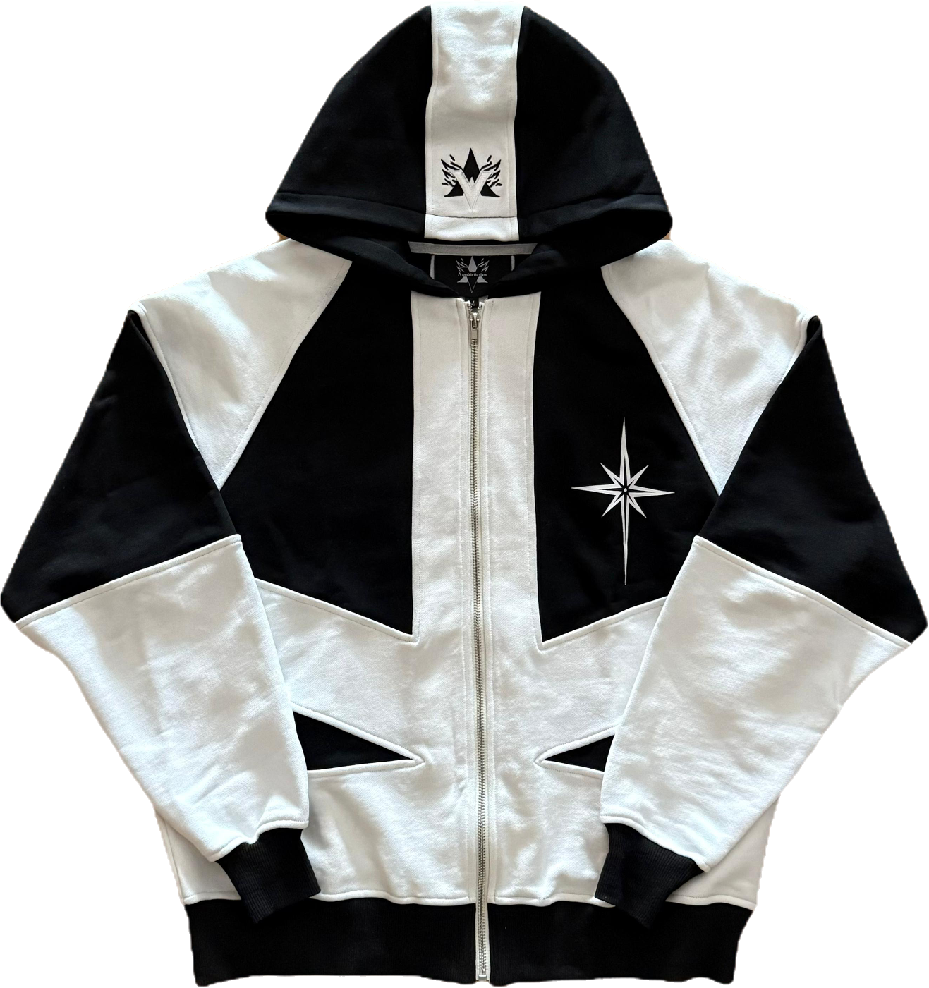 ASTRAL Full-Zip Hoodie - Black/White