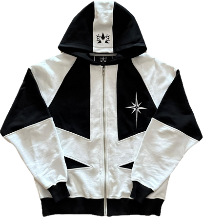 ASTRAL Full-Zip Hoodie - Black/White