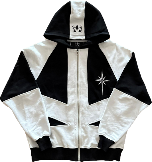 ASTRAL Full-Zip Hoodie - Black/White
